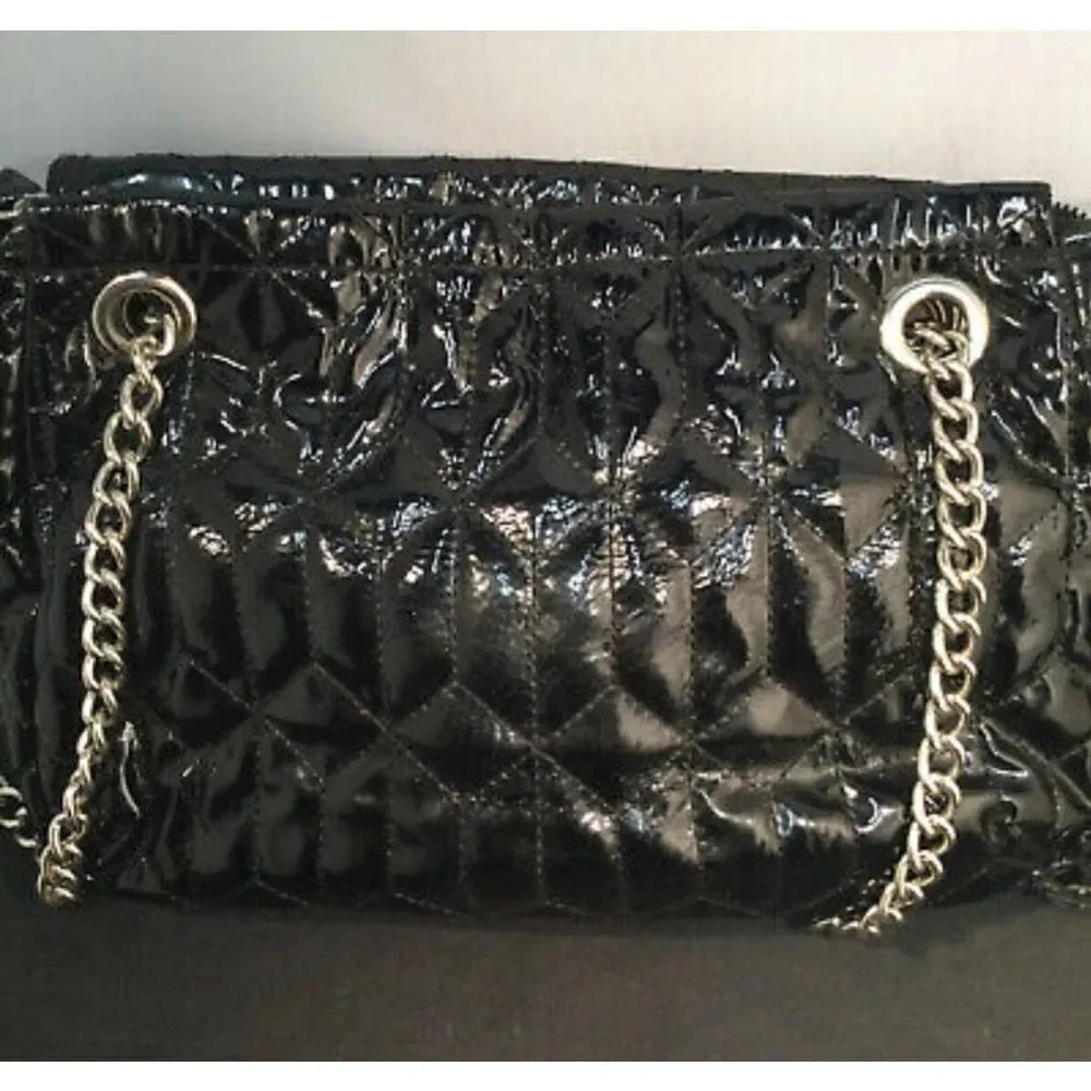 Nine West Black Patent Leather Crossbody